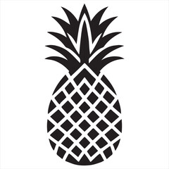 Obraz premium Pineapple Vector art illustration with leaves