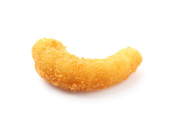 One tasty tempura shrimp isolated on white