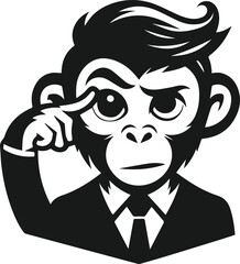 Monkey silhouette