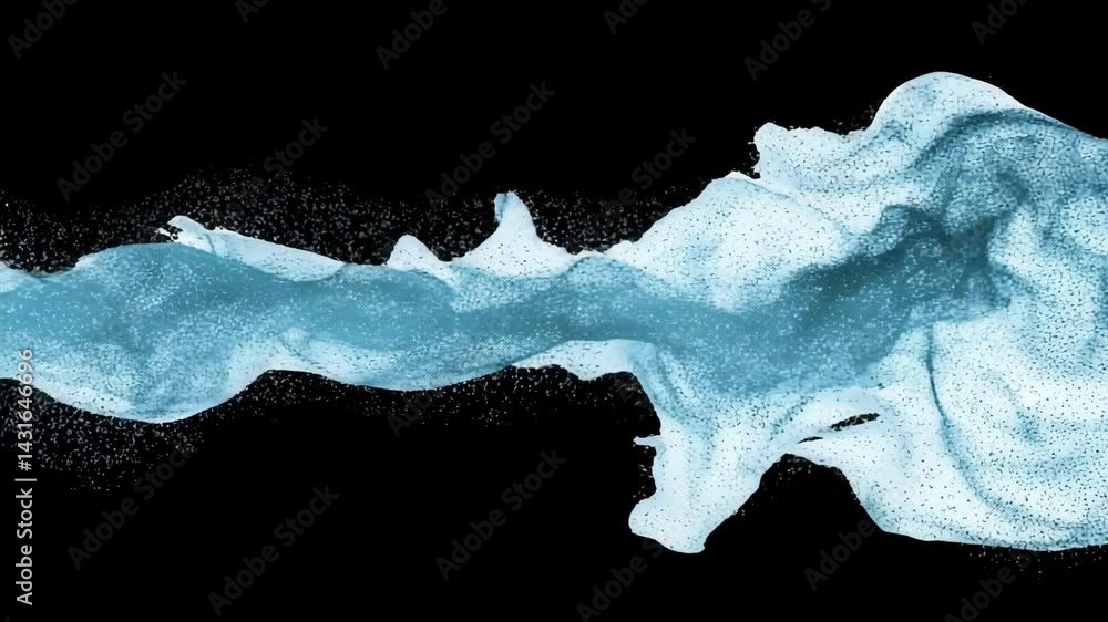 Poster a stunning abstract representation of fluid dynamics illustrating movement.