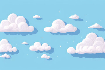 seamless pattern with clouds