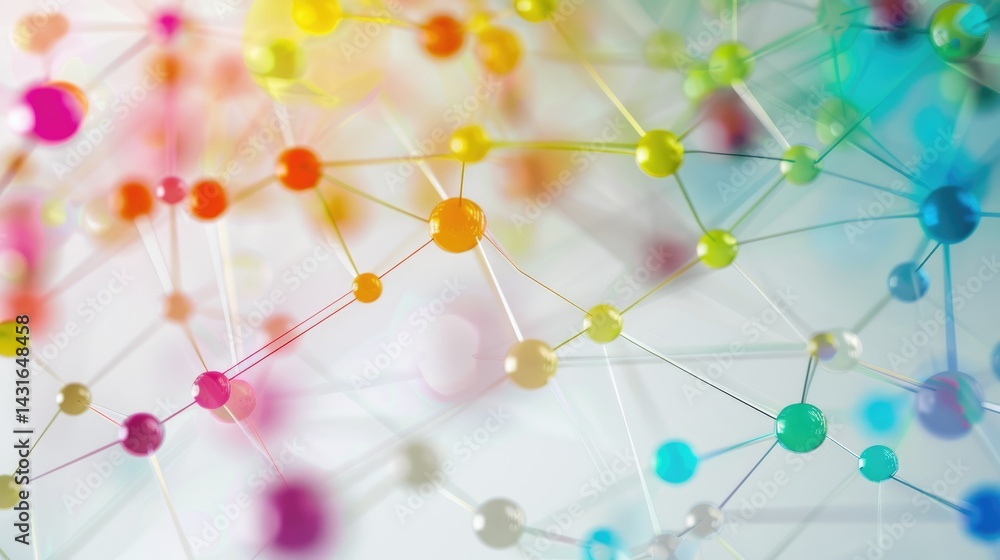 Poster picture symbolized globalize connection with particle connecting represent internet system communica