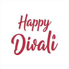 Happy Diwali Calligraphy Vector Design,Elegant Happy Diwali Typography Illustration,Diwali Festival Greeting Card Design,Red Calligraphy Happy Diwali Text Art,Decorative Happy Diwali Vector Template