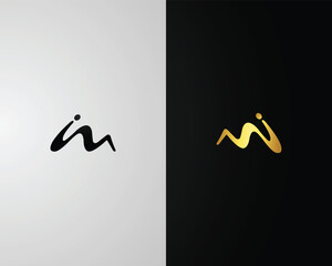 Mi or IM Letter Initial Logo Design Icon Vector Template.