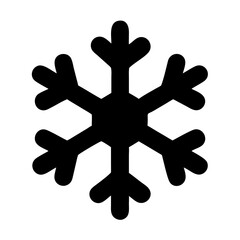 Obraz premium snowflake black glyph isolated vector 