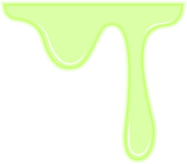 Green luminous liquid with a thick consistency, visually representing a carbon-rich toxic or radioactive fluid.