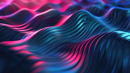 Obraz premium Abstract of pink blue fabric wave flow express energetic surface. Seamless texture of vividness curve swirling convey sense of harmony and wonderful scene perfect for effect and graphic design. AIG51.