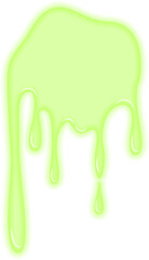 Green viscous radioactive liquid splashing chaotically, resembling a crude toxic spill.