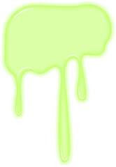 Dense radioactive green liquid flowing with a heavy, thick consistency, resembling a toxic chemical leak.