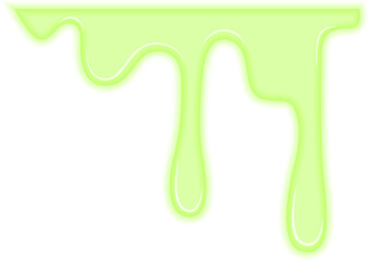 Illustration of a dirty toxic liquid spill, forming an irregular radioactive green puddle.