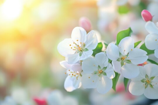 Spring blooms in vibrant landscapes, showcasing floral beauty for seasonal celebrations, fresh colors, and soft focus designed for nature enthusiasts and event planners