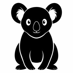 Stylized Koala Silhouette Vector