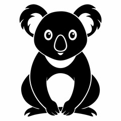 Stylized Koala Silhouette Vector