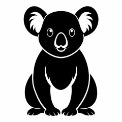 Stylized Koala Silhouette Vector