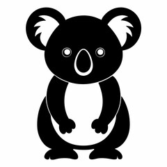 Stylized Koala Silhouette Vector