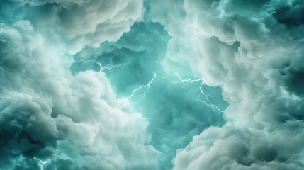 Dramatic sky with lightning and clouds abstract nature