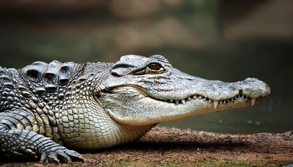 Obraz premium crocodile close up