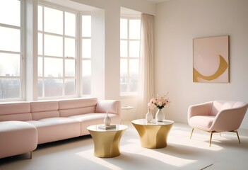 Fototapeta premium Photo interior modern design room 3d illustration