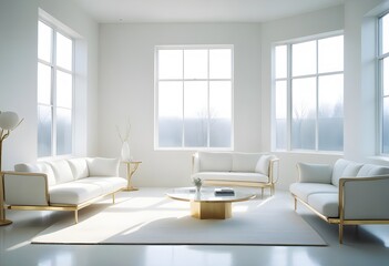 Fototapeta premium Photo interior modern design room 3d illustration