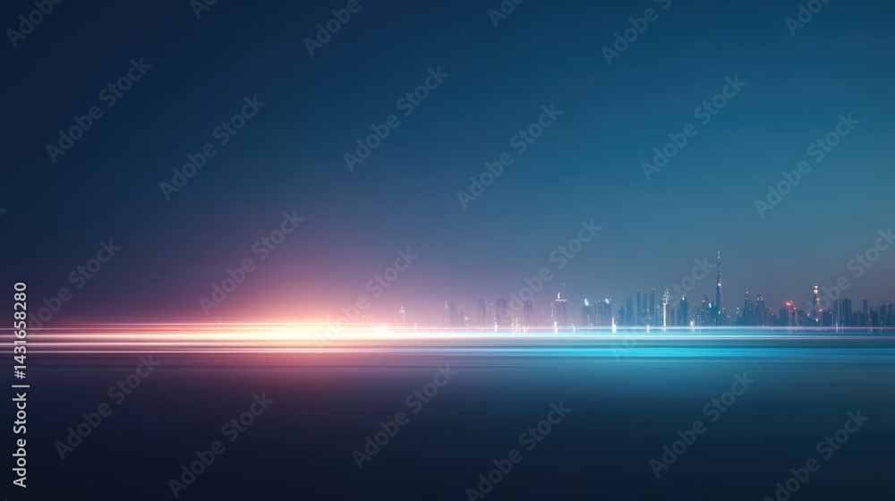 Poster vibrant neon colors illuminate dynamic clean image creating lively and minimalistic backdrop
