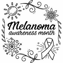 MELANOMA  AWARENESS MONTH vector illustration