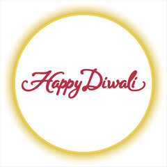 Happy Diwali Calligraphy Vector Design,Elegant Happy Diwali Typography Illustration,Diwali Festival Greeting Card Design,Red Calligraphy Happy Diwali Text Art,Decorative Happy Diwali Vector Template