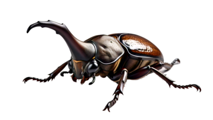 Hercules Beetle - Side View, Detailed Horns