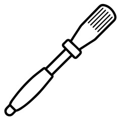 Chisel line art vector isolated on white background