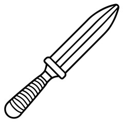 Chisel line art vector isolated on white background