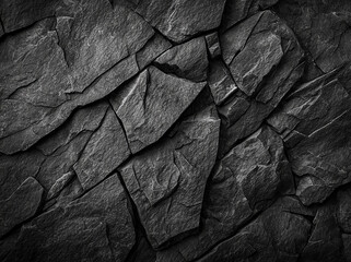textured black stone rock background featuring dark grunge elements, perfect for various design projects and artistic expressions. intricate patterns create dramatic visual impact