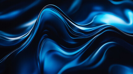 Dark black and deep blue abstract background with glowing blurred grainy texture evokes mystery, depth, and digital elegance, perfect for banners, posters, or modern tech-themed visuals

