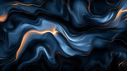 Fototapeta premium Dark black and deep blue abstract background with glowing blurred grainy texture evokes mystery, depth, and digital elegance, perfect for banners, posters, or modern tech-themed visuals