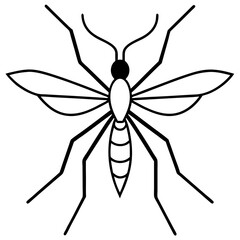 Fototapeta premium Animal Mosquito line art vector 