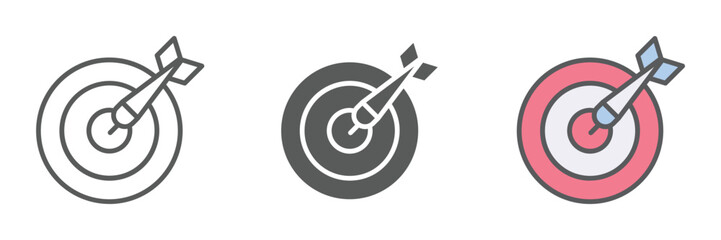 Reach Goals Icons Set &ndash; Vector Illustrations in Multiple Styles