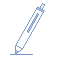 Click pen writing icon. Vector