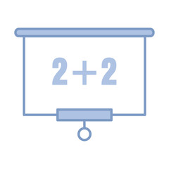 Math board with equation. Vector