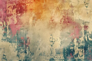 Abstract picture of painting colored by colorful shade of oil color stained on the canvas express minimal style from paint. Modern wallpaper brushing vibrant watercolor with seamlessly pattern. AIG51.