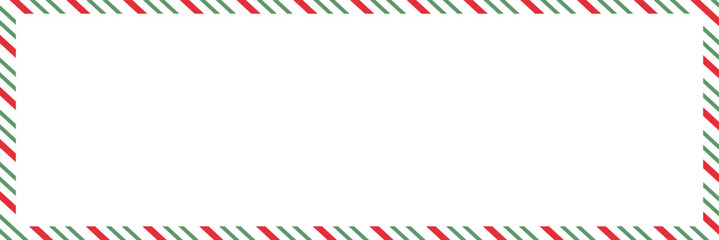 Fototapeta premium Candy cane frames on white background. Christmas and New Year candy frame. Holiday border.&nbsp;flat&nbsp;style. Vector Illustration .EPS 10 . 