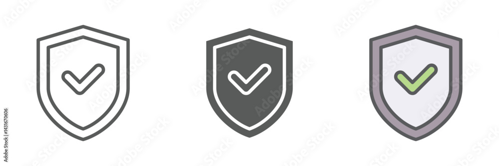 Poster safety icons set – vector illustrations in multiple styles