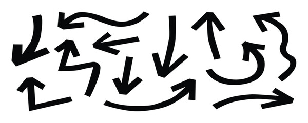 Obraz premium Arrow And Cursor Icons.Arrow icon. Arrow vector collection.Black arrow vector icon pack.Arrows. 