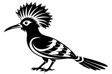 hoopoe sihouette black vector