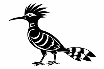 hoopoe sihouette black vector