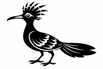 hoopoe sihouette black vector