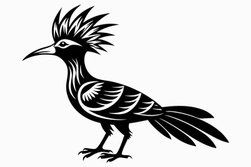 hoopoe sihouette black vector