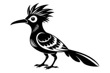 hoopoe sihouette black vector
