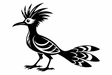hoopoe sihouette black vector