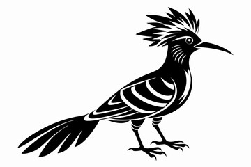 hoopoe sihouette black vector