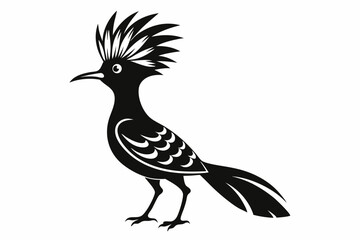 hoopoe sihouette black vector