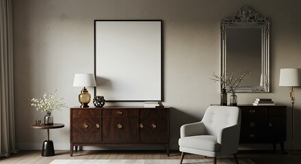 Living Room Interior with Artwork and Furniture