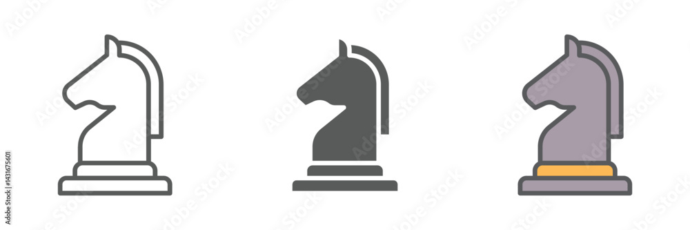 Poster strategy icons set – vector illustrations in multiple styles